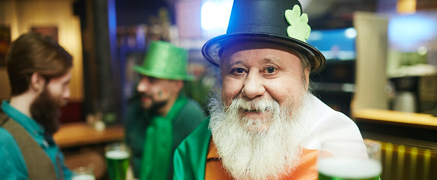 old men celebrating st. patricks day