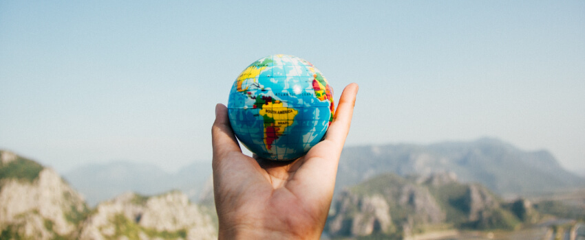 holding earth in hands