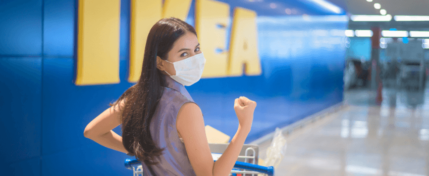 woman shopping at ikea