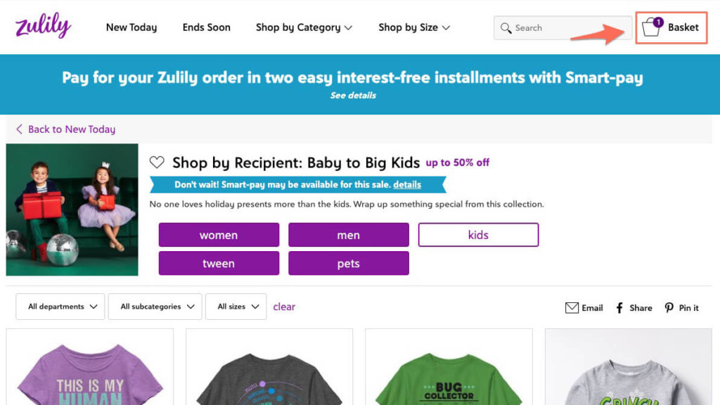 Shop by Recipient Baby to Big Kids Zulily