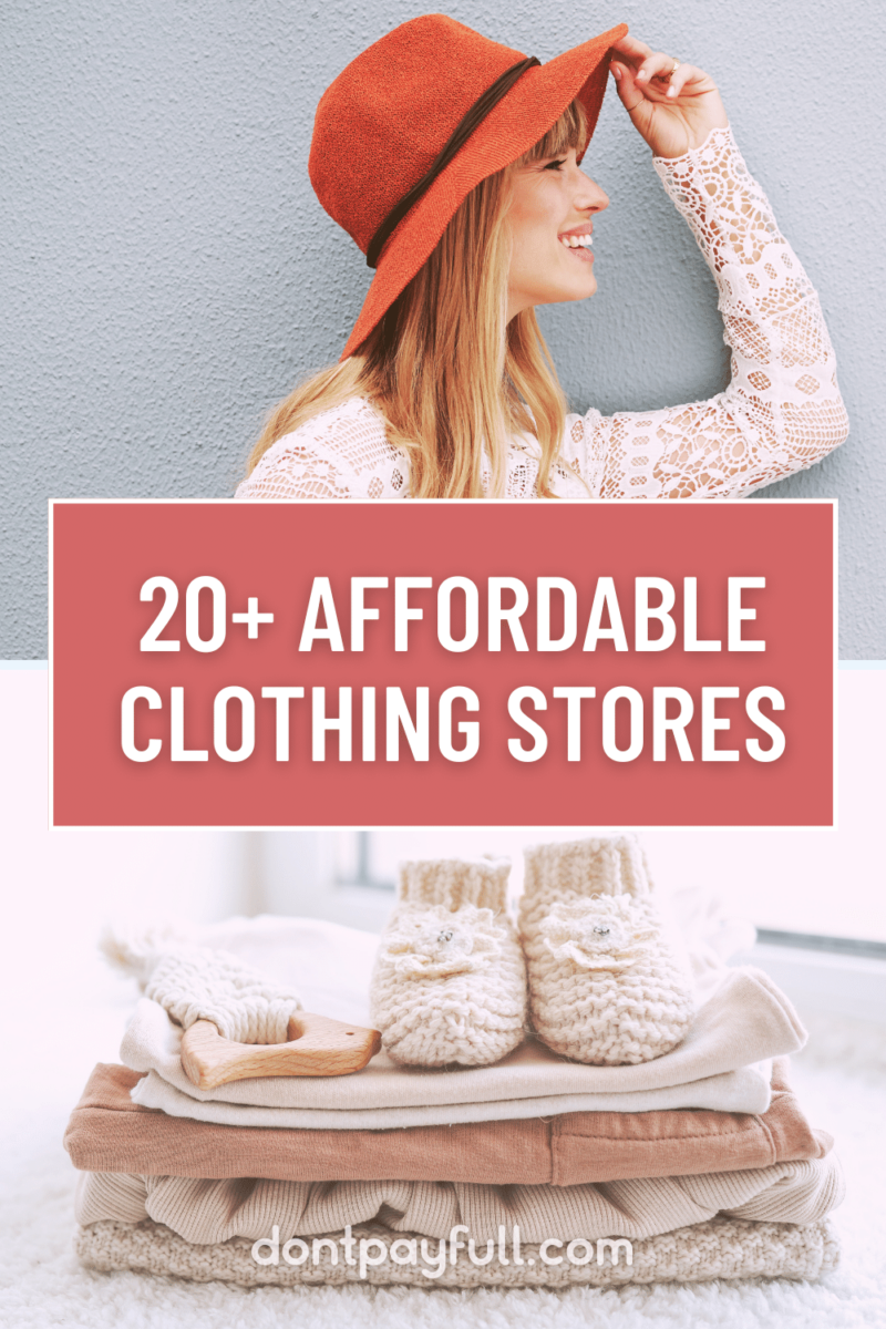 Affordable Clothing Stores Pinterest Pin