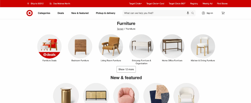Cheap Furniture Store Target