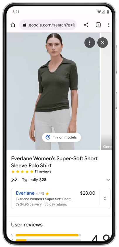 google virtual try on clothes